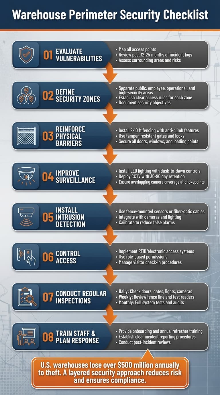 8-Step Warehouse Perimeter Security Checklist